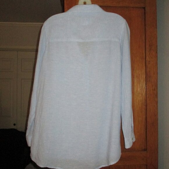 SIGRID OLSEN 100% Linen L/S B/F Blouse - Picture 7 of 7